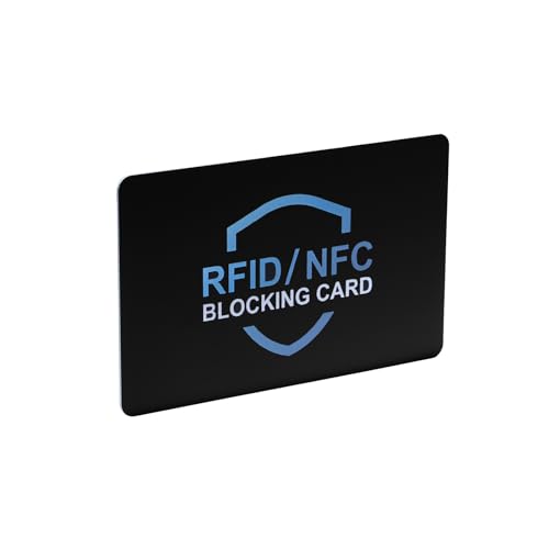 RFID Blocking Card, NFC Contactless Anti-Theft Bank Debit Credit Card Protector,One Card Protects Entire Wallet Purse - color: A-1 Pcs Black