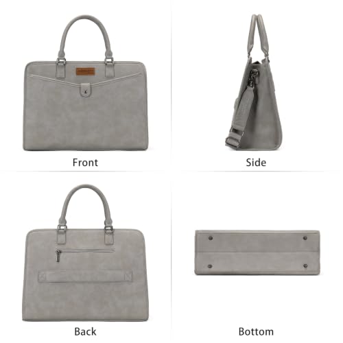 Wrangler Laptop Tote Bag for Women Fits 15.6 In Laptop for Travel and Work - color: Gray