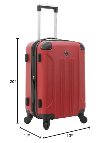 Travelers Club Chicago Hardside Expandable Spinner Luggage, Red, 3 Piece Set - color: Red, size: 3-Piece Set