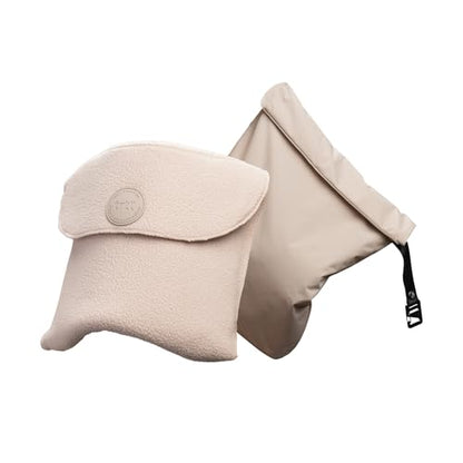 Trtl Travel Pillow Original 2.0 – Scientifically Proven Super Soft Travel Pillow with Premium Head & Neck Support – for Airplane Travel – Machine Washable – Lightweight & Compact – Sand Beige