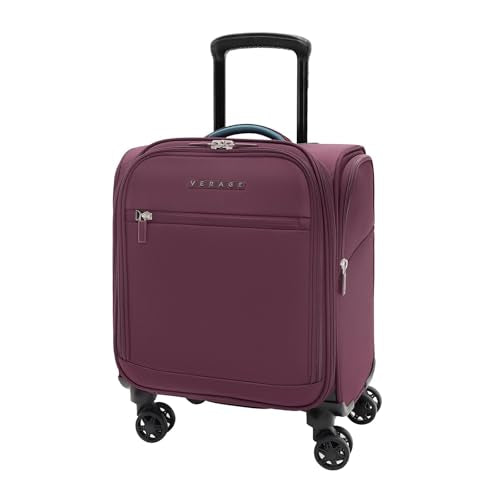 Verage Underseat Carry On Luggage with Wheels,14.5-Inch,Grape red - color: Grape red, size: 14.5-Inch Plus Underseat