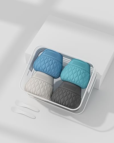Travel Containers for Toiletries with Clear Bag, 1.7oz TSA Approved Travel Size Containers, All Silicone Refillable Cosmetic Jars, Leakproof Accessories for Cosmetic Face Body Hand Cream