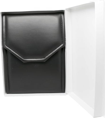 Novel Box Necklace Display Pearl Folder, 7x5 Inch Jewelry Case, Black/White - color: Black/White Stitched, size: Small