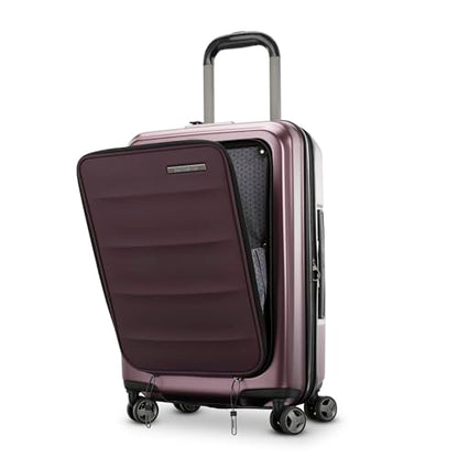 Samsonite 2 Piece Luggage Set with 21/28” Hardside Lightweight Octiv (Carry-On Pro with Front Pocket & Large Checked) Expandable, Four Spinner Wheels, Adjustable Handle, TSA Approved Lock - Purple - color: Amethyst Purple, size: 2-Piece Set (Pro 21 with F