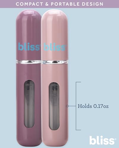 Bliss Atomizer Spray Bottle Set, 4 Pack, TSA-Approved, Leak Proof - color: Multicolor