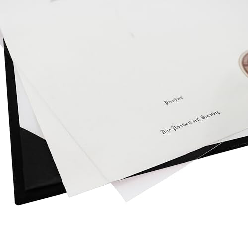 GraduationMall 8.5"x11" Smooth Padded Diploma Cover Certificate Holder Black,48-Packs - color: Black, size: 48 Packs