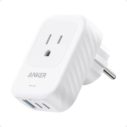 Anker Travel Adapter, European Travel Plug Adapter, US to Europe, 15W
