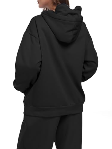 SeSe Code Hoodie with Eye Mask Travel Airplane Unisex Oversized Sweatshirt - color: Black, size: Large