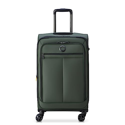 DELSEY PARIS Sky Lite Lightweight Luggage Sets – International Carry-On and Medium Check-In Included, Water-Resistant Polyester, Spinner Wheels, Spacious Interior, Green – Softside (19”/24”) - size: 2 Piece Set (19/24)