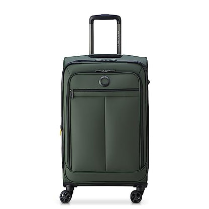 DELSEY PARIS Sky Lite Lightweight Luggage Sets – International Carry-On and Medium Check-In Included, Water-Resistant Polyester, Spinner Wheels, Spacious Interior, Green – Softside (19”/24”) - size: 2 Piece Set (19/24)
