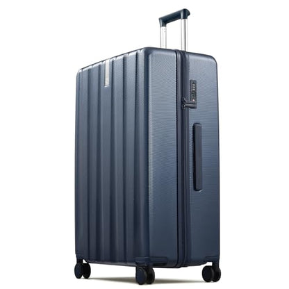 Hanke Upgraded Elite 29 Inch Extra Large Checked Luggage, PC Hard Shell Suitcases with Wheels, TSA Lock, Explosion-Proof Zipper Suitcase for Long Travel Men & Women,Abyssal Blue - color: Abyssal Blue, size: 29 Inch