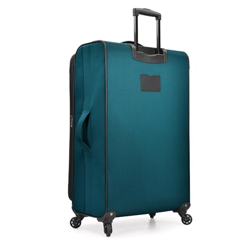 U.S. Traveler Aviron Bay Expandable Softside Luggage with Spinner Wheels, Teal, Large 31-Inch - color: Teal, size: Large 31-Inch