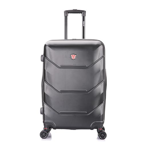 DUKAP ZONIX 26-Inch Medium Hardside Spinner Luggage Lightweight Black - color: Black, size: 26 Inch