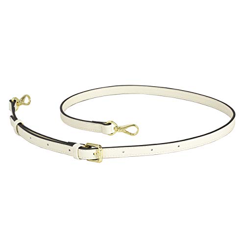 Allzedream Leather Purse Strap Replacement Crossbody Handbag Long Adjustable (White) - color: White