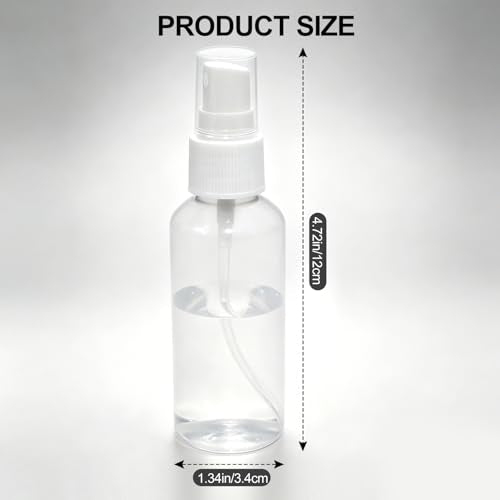 4 Pack 2 oz Small Spray Bottles with Funnels (clear) | Empty Spray Bottle for Hair, Plants, Perfume - Fine Mist，Refillable Liquid Bottles,PP material, not easy to break - color: clear