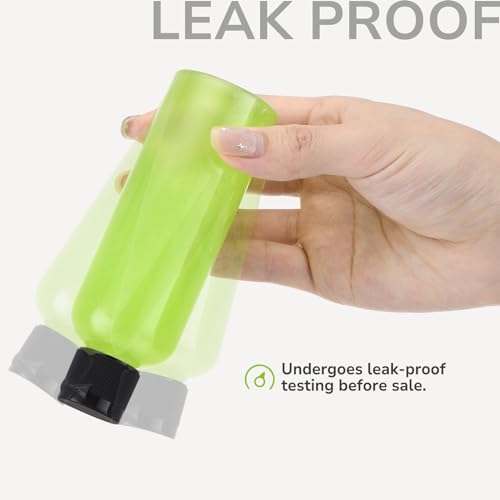 LISAPACK 3.4 oz Travel Bottles for Toiletries, Plastic Shampoo Containers - color: Clear