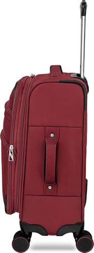 Everest Expandable Softside Spinner - color: Wine, size: 20-Inch Spinner Carry-On