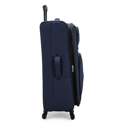 U.S. Traveler Anzio Softside Expandable Luggage with Spinner Wheels, Navy, 30-Inch Large - color: Navy, size: 30-Inch Large