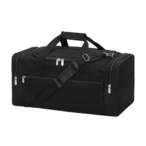 Gym Bag Sport Duffle Bag for Men, 34L / 21 inch, Black - color: Black