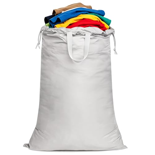 120L Extra Large Laundry Bag with Handles for Travel & Dorms - color: Grey