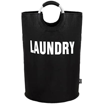DOKEHOM 160L XX-Large Laundry Basket Bag, Collapsible Tall Hamper, Black - color: Black, size: 160L