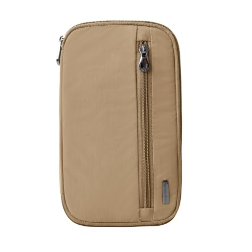 Travelon RFID Blocking Family Passport Wallet - color: Latte