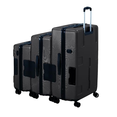 TACH Patented Connecting Hard Shell 3 Piece Luggage Set - 20, 24 & 28 inch Luggage | Carry-On, Medium & Large Rolling Suitcases - Black - color: Black, size: 3-Piece Set