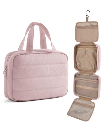 LIGHT FLIGHT Travel Toiletry Bag - Hanging Makeup Organizer for Women & Men - color: Baby Pink