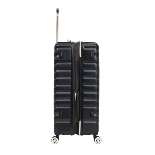 Kenneth Cole REACTION Madison Square Lightweight Hardside Chevron Expandable Spinner Luggage, Black, (28-Inch Checked) - color: Black, size: 28-Inch Checked