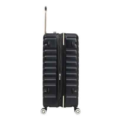 Kenneth Cole REACTION Madison Square Lightweight Hardside Chevron Expandable Spinner Luggage, Black, (28-Inch Checked) - color: Black, size: 28-Inch Checked