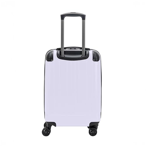 Flying Axis Collection Lightweight Hardside Expandable 8-Wheel Spinner Luggage, Lavender, 20-Inch Checked - color: Lavender, size: 20-Inch Carry On