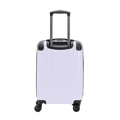 Flying Axis Collection Lightweight Hardside Expandable 8-Wheel Spinner Luggage, Lavender, 20-Inch Checked - color: Lavender, size: 20-Inch Carry On