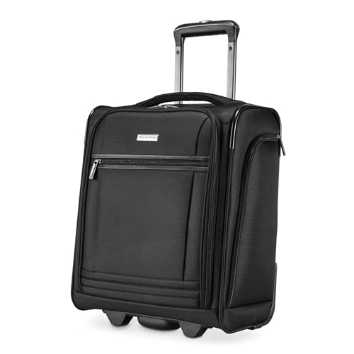 Ricardo Avalon 28L Underseat Carry On Luggage – Sustainable Travel Bag, Compact Suitcase with Wheels, Travel Essentials for Short Trips, Fits Under Seat, 16-inch, Black - color: Black
