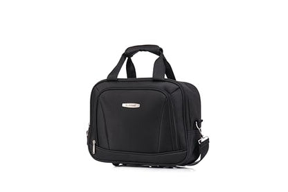 Rockland Melbourne Hardside 2 Piece Expandable Spinner Wheel Luggage Set, Carry-On 20" and Tote 14", Black - color: Black, size: 2 Piece (20"/14" Tote)