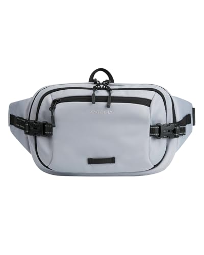 WATERFLY Fanny Pack Waist Bag: 3L Large RFID Anti-Theft for Travel - color: Grey