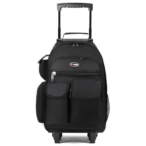 20" 2-in-1,Wheeled Travel Luggage Bag w/Telescopic Handle - color: JH-2560-Black-20