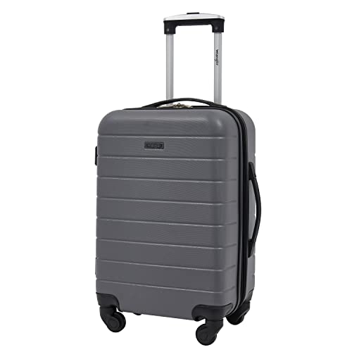 Wrangler Smart Spinner Hardside Luggage, 22-Inch Carry-On, Quiet Shade - color: Quiet Shade, size: Carry-On Only