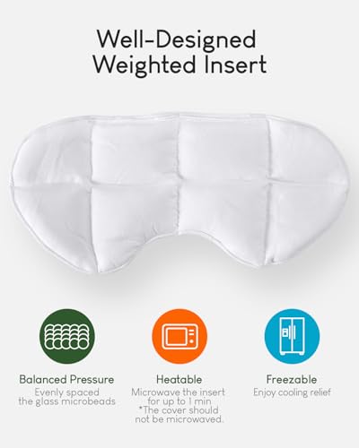 Sivio Weighted Eye Mask for Sleeping, Blackout Sleep Mask for Women & Men - color: Black
