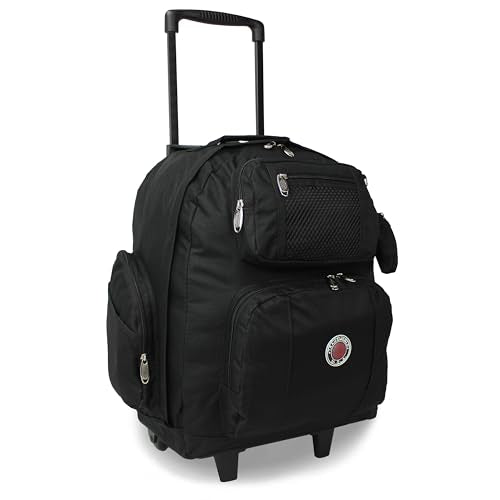 World Traveler Transworld 22-Inch Carry-On Rolling Backpack - Black - color: Black