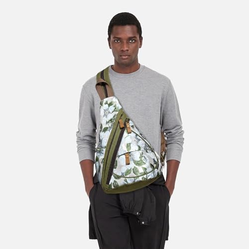 KL928 Canvas Sling Bag - Small Crossbody Backpack Shoulder Casual Daypack Rucksack for Men Women(Embroidery Green) - color: Canvas-embroidery Green