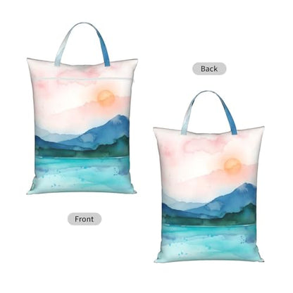 Landscape Travel Laundry Bag Washable Dirty Clothes Bag for Gym - color: Landscape