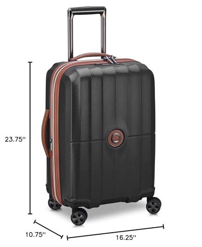 DELSEY PARIS Carrousel, 24 Inch Checked-Medium Hardside Luggage, Black - color: Black, size: Checked-Medium 24 Inch