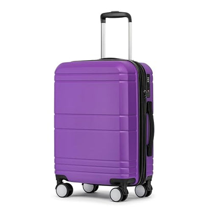 Carry On Luggage 22x14x9 Airline Approved,Hardshell Suitcase,20 Inch,Purple - color: Purple