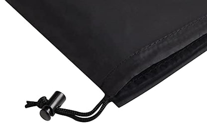 Drawstring Bag - UltraLight Nylon Cinch and Ditty Pouch For Packing, Storing, Goodie Bag (5 pack, Black, 7 x 9 inch) - size: 7 x 9 inch
