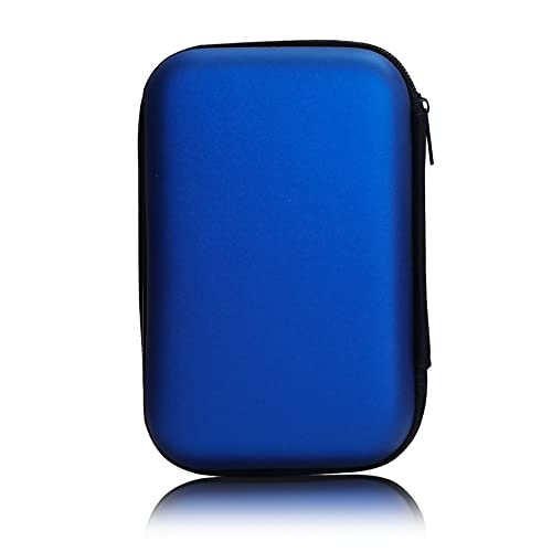 Hard Drive Carrying Case Bag Storage Organizer Universal Carry Pouch Compatible with Western Digital WD Elements Seagate, 2.5’’ EVA Shockproof Travel Case (Dark Blue) - color: Dark Blue