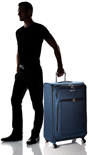 Samsonite Solyte DLX Softside Expandable Luggage with Spinner Wheels, Mediterranean Blue, Checked-Large 29-Inch - color: Mediterranean Blue, size: Checked-Large 29-Inch