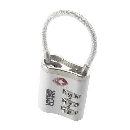 Lewis N. Clark Travelsentry 3-Dial Combo Lock with Keys, White, One Size - color: White