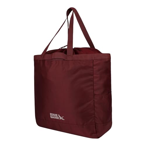 Eddie Bauer Stowaway Packable Tote Bag - color: Black Cherry