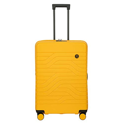 Bric's B|Y Ulisse Checked Luggage with Spinner Wheels – Expandable Lightweighted Hard Shell Suitcase, TSA Combination Lock - Removeable Wash Bag Included - 28 Inch, Mango - color: Mango, size: Checked-medium