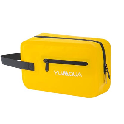 YUMQUA Mens Waterproof Toiletry Bag Dopp Kit for Travel Sport Gym Bathroom - color: Yellow